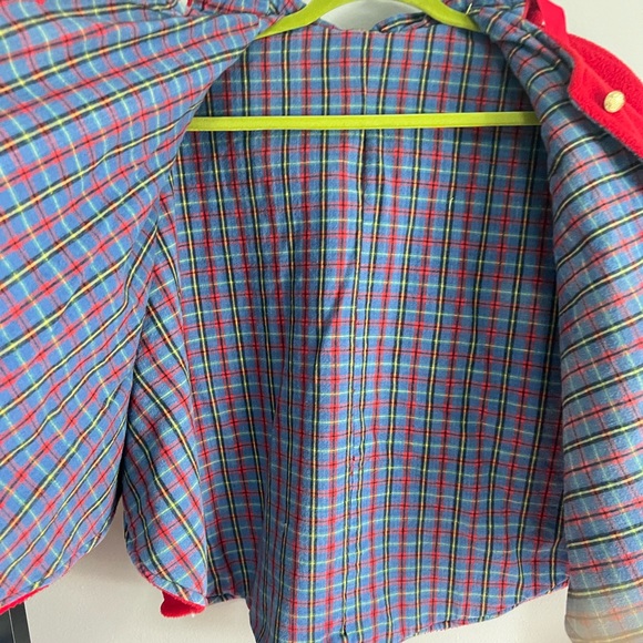 precious girls CAPE, red, fleece, flannel lined. - Picture 9 of 9